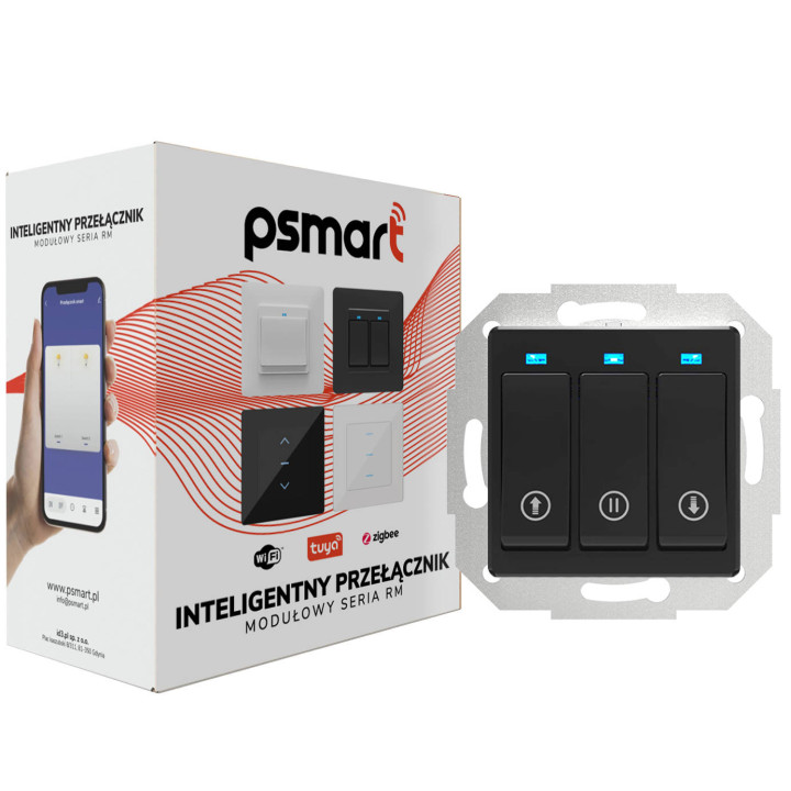 Psmart RM ZigBee TUYA Roller Blind Controller Black