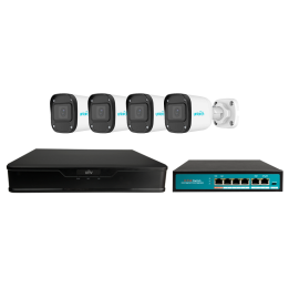 UNIARCH UV-KIT101-B44XPOE 4-kanaliline PoE CCTV komplekt koos kaameratega