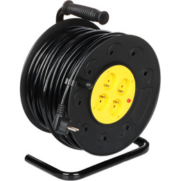 Blow PSB-3X2.5-4G/50M удлинитель с 3 розетками и заземлением, 50м кабель, Schuko Type F, 16A/230V, 3680W