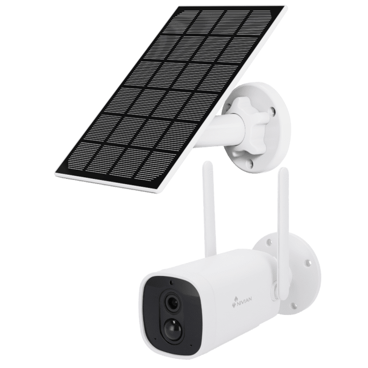 NIVIAN RETAIL NVS-06BATSOLAR 2MP PTZ Speed Dome IP-kamera Wi-Fi-yhteydellä, PoE, ONVIF, IP65, 8m IR, 4mm objektiivi