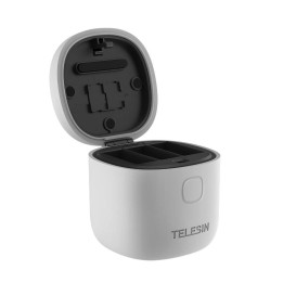 3-paikkainen vedenpitävä laturi Allin box Telesin for GoPro Hero 12 / Hero 11 / Hero 10 / Hero 9