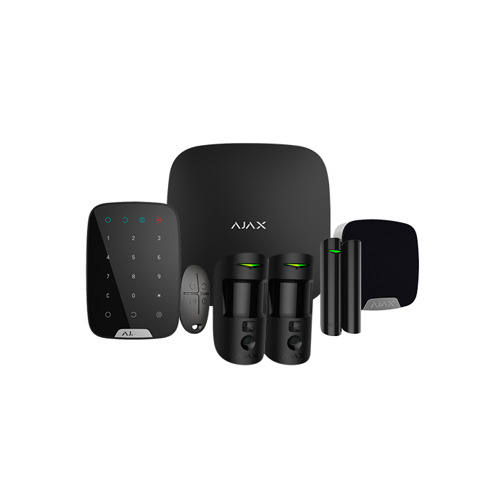 AJAX AJ-HUB2PLUSKIT-DP-PRO-B шлюз умного дома, Wi-Fi, 230 В переменного тока, черный