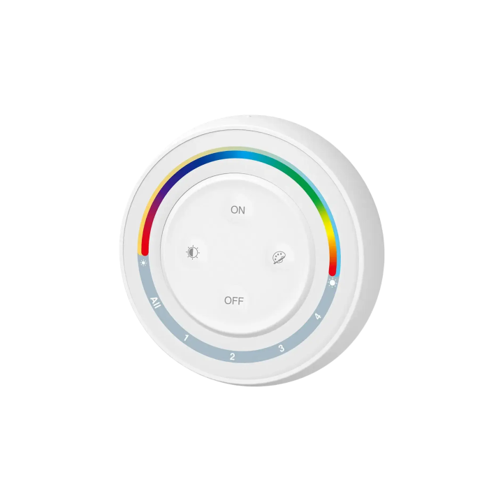 Sienas kontrolieris RGB+CCT Round 4-zonu 2xAAA S2-W+