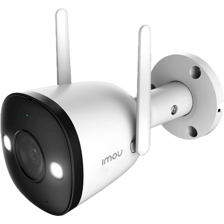 IMOU IPC-F46FP-IMOU 4 MP Outdoor Bullet IP kamera su Wi-Fi, PoE, dvigubu apšvietimu, 30 m IR, įmontuotu mikrofonu, microSD iki 2