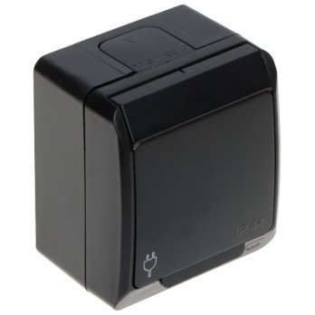 SINGLE SURFACE SOCKET OUTLET HERMES/0321-09/EPN 250 V AC 16 A IP44 Elektro-Plast