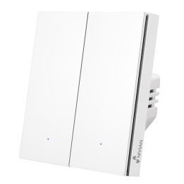 NIVIAN RETAIL NVS-FLATWALLSWITCH-201-WRB Умный Wi-Fi настенный выключатель, 1-клавишный, сенсорный, белый
