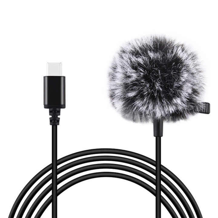 Jack Puluzi lipsmikrofon klambriga PU425 1,5m USB-C