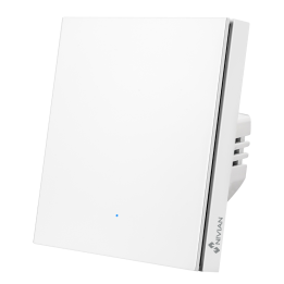 NIVIAN RETAIL NVS-FLATWALLSWITCH-101-WRB Smart Wall Switch 1-Gang Touch White Tuya Zigbee