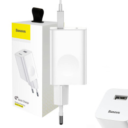 Baseus CCALL-BX02 Quick Charge 3.0 USB Charger 24W White