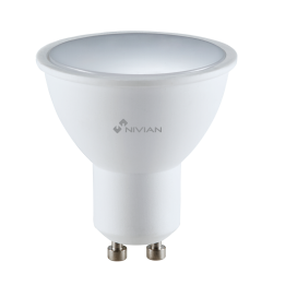 NIVIAN RETAIL NVS-RGBWBULB-45GU10-W Smart RGBW GU10 Bulb, Dimmable, 220-240V