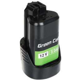 Akku sähkötyökaluille Green Cell PTBO12V3, Bosch GBA 12V 3Ah 1600A00X79