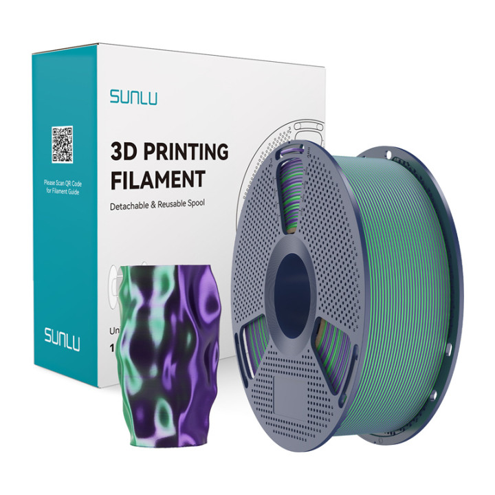 Sunlu PLA+ Silk Dual Color Filament Green-Purple