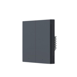 Aqara H1 älykäs seinäkytkin EU (ilman nollajohtoa, kaksois) 2-kanavainen Zigbee/Wi-Fi/Z-Wave/Thread harmaa