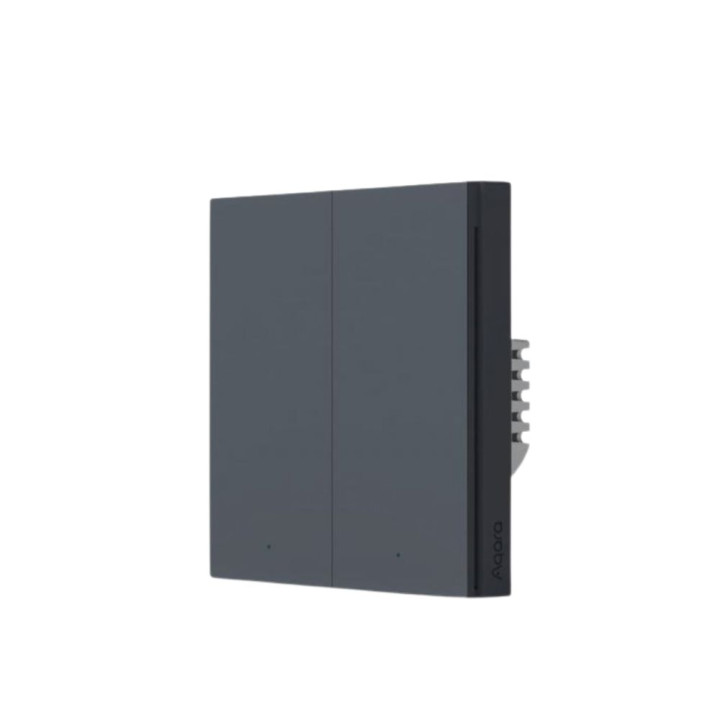 Aqara H1 älykäs seinäkytkin EU (ilman nollajohtoa, kaksois) 2-kanavainen Zigbee/Wi-Fi/Z-Wave/Thread harmaa