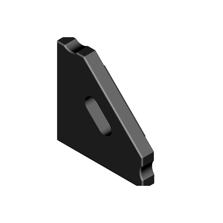 Endcup for P03 profile black with the hole
