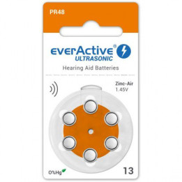 everActive Ultrasonic 13 PR48 B0134 B26PA AC13E HA13 13AU DA13 13HPX ZA13 PR13H 1,45V sinkki-ilmakuulolaitteen paristot 6 kpl