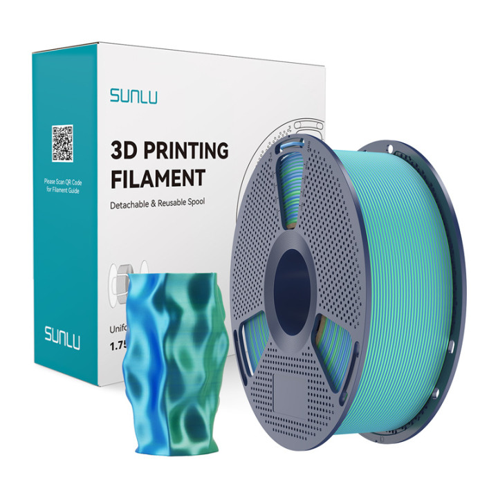 Sunlu PLA+ Silk Dual Color Filament (Blue-Green) 1.75mm