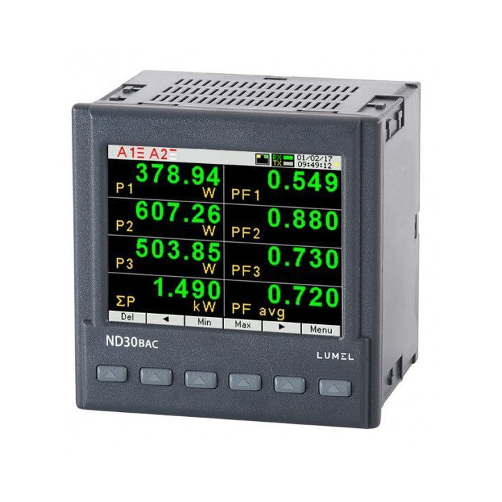 Lumel 1 and 3-phase power network meter with BACnet for BMS applications ND30BAC