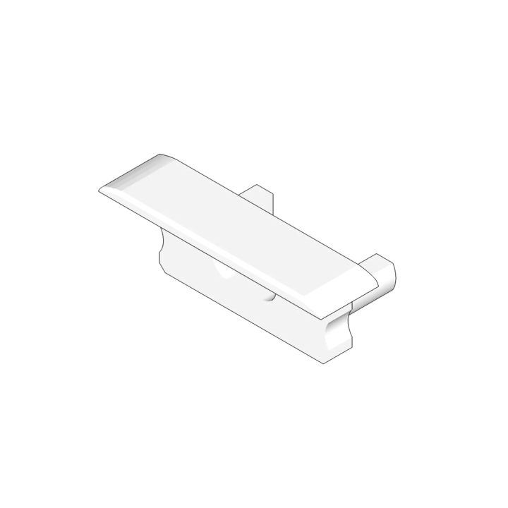 Endcap for P02 profile white with the hole