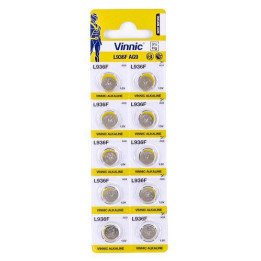 Vinnic L936F / AG9 1,5 В 56 мАч Щелочные батарейки 10 шт.