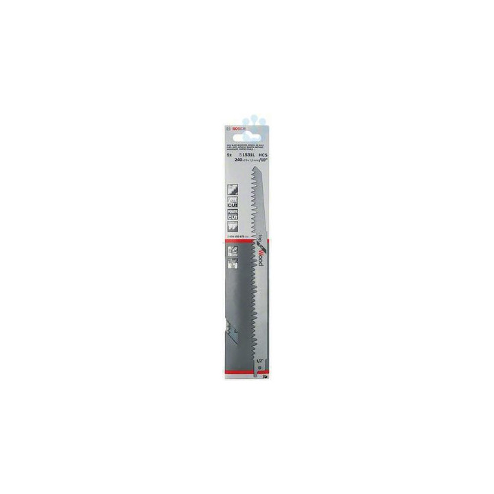 Полотна для лобзика BOSCH 2608650676 S 1531 L (5 шт.)