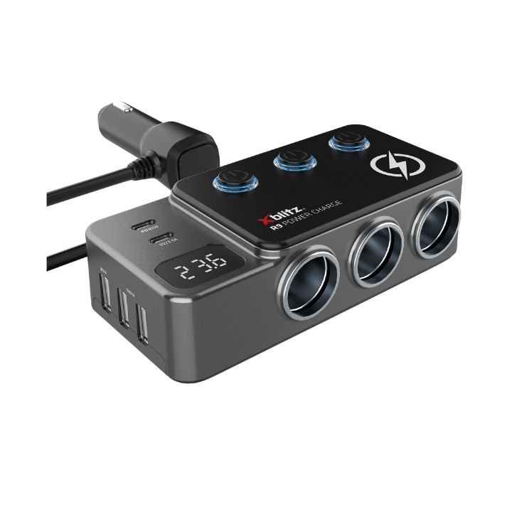 Xblitz XB-R9 Auto lādētājs ar USB-C – Ātra uzlāde viedtālruņiem un planšetēm