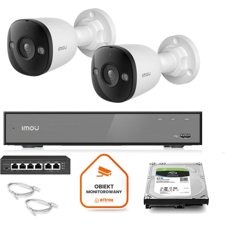 Imou IPC-PS3E-8Q0-0280B stebėjimo rinkinys 2 IP kameros 8 MP PoE