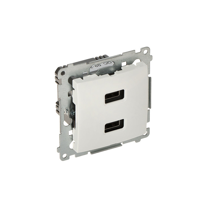 KONTAKT Simon DC2USB.01/11-SIMON54 Премиум USB-розетка для зарядки 5В 2.1А белая