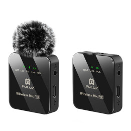 Беспроводной петличный микрофон PULUZ 1 TX + 1 RX
