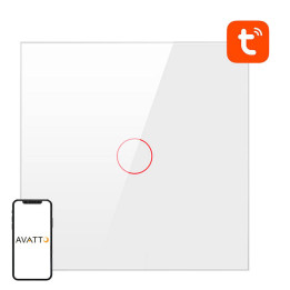 Älykäs valokytkin WiFi Avatto TS02-EU-W1, yksisuuntainen TUYA (valkoinen)