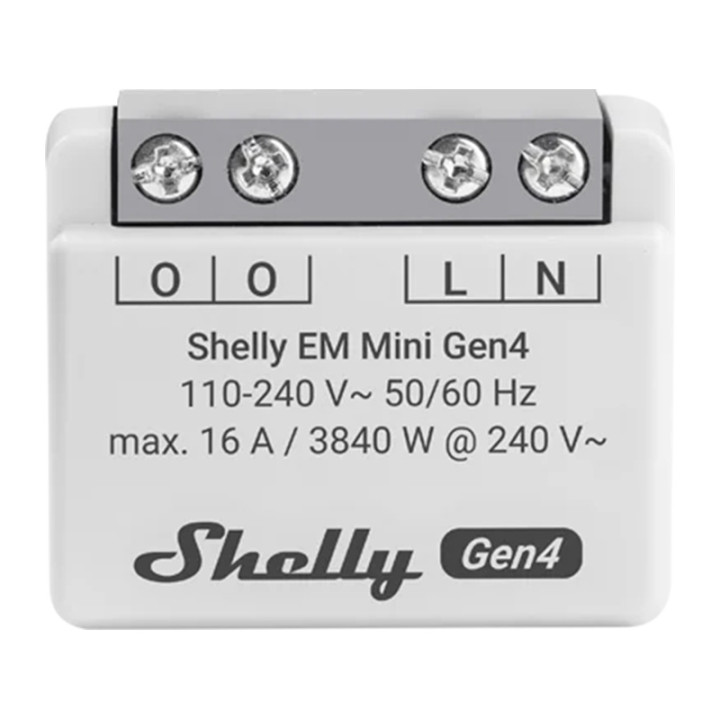 Shelly EM Mini Gen4 – viedais jaudas mērītājs (16A), Wi-Fi, Bluetooth, Matter, Zigbee - Sonoff, SmartWise, Wi-Fi wholesale3]GLS0