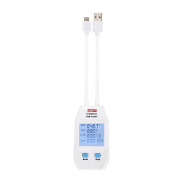 UNI-T UT-658DUAL USB тестер с ЖК-дисплеем, измерение напряжения, тока, мощности, ёмкости, сопротивления и температуры