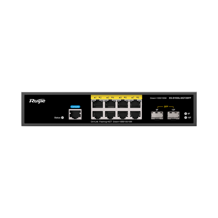 RUIJIE RG-XS-S1930J-8GT2SFP hallinnoitu Gigabit-kytkin 2 SFP-yhdyslinkillä