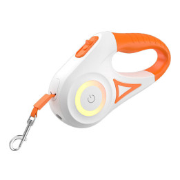 Rojeco RQYS-04 Orange Automatic Dog Leash with LED 5 m