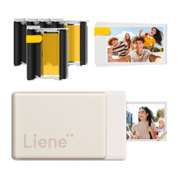 Комплект портативного фотопринтера Liene Pearl N200 Pro 2x3 дюйма (золотой)