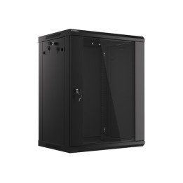 Lanberg 15U 600x450 Sienu Montējams Skaits Melns Stikla Durvis