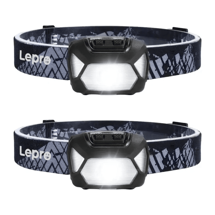 LEPRO 320015-2 200-Lumen Battery-Powered Headlamp Set (2-Pack)