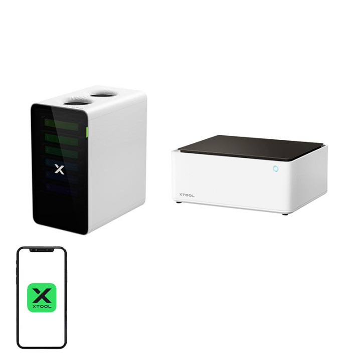 xTool M1 10W Laser Engraver + SafetyPro AP2 Smoke Absorber Kit