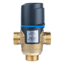 AFRISO ATM 341 – termostata maisīšanas vārsts, DN15, G 3/4", 20–43°C, Kvs 1,6