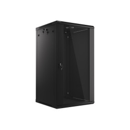 Lanberg :: Стеллаж 19” настенный 22U/600X600 (плоский) V2 Черный LANBERG