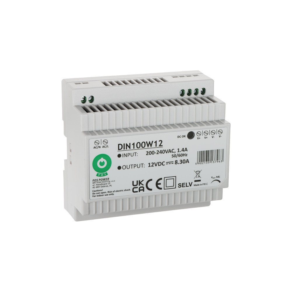 SWITCHING ADAPTER DIN100W12 POS