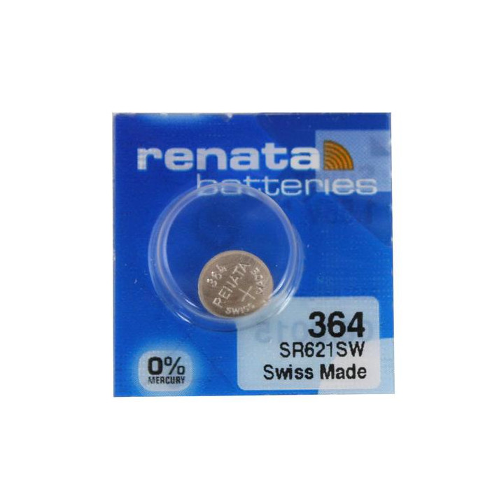 Renata 364 SR60 SR621SW AG1 1.55V Silver Oxide Watch Battery 363 621 V364 GP364 SB-AG 280-34 280-74 CX60 164 602 SR621W D364 LR6