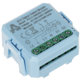 ATLO ATLO-SW2ZB-TUYA ZigBee Smart Wall Switch - 2 Gang, Tuya Smart, Works with Alexa & Google Home