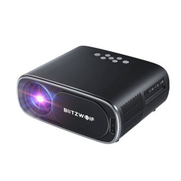 BlitzWolf BW-V4 1080p LED staru kūlis/projektors, Wi-Fi + Bluetooth (melns)
