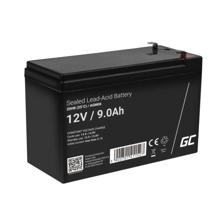 Green Cell AGM06 12V 9Ah Battery
