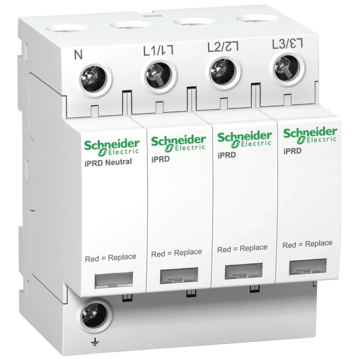 Schneider Electric iPRD65r-T2-3N 3+1-pooluseline tüüp 2 liigpingekaitse 65 kA koos kontaktiga