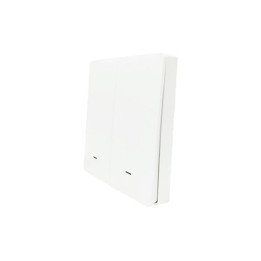 SmartWise wall switch front panel, white, 2-button