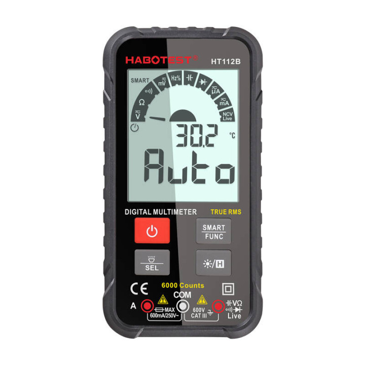 True RMS digitālais universālais multimetrs Habotest HT112B