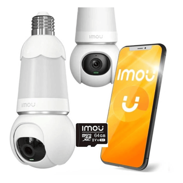 Imou IPC-S6DP-5M0WEB-E27 IP kamera WiFi nakts 25m audio 5MP 2880x1620 64GB