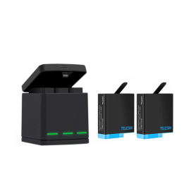 Telesin Box kolme kanaliga laadija GoPro Hero 5/6/7/8 + 2 aku jaoks (GP-BNC-801)